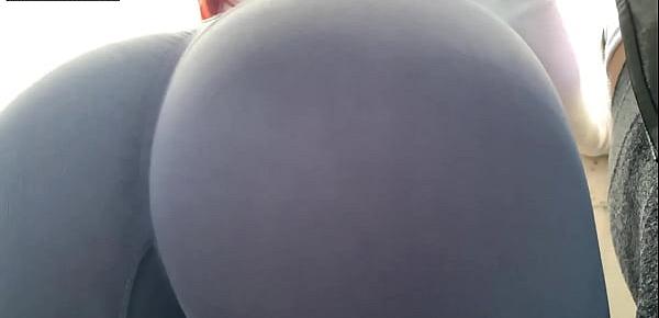  POV Double Ass Worship and Spitting Outdoor With Mistresses Kira and Sofi In Leggings
